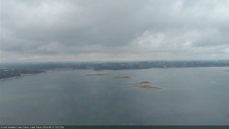 Lake Travis webcam, September 12, 2018 9:30 AM CT