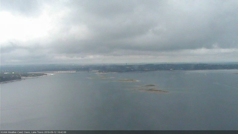 Lake Travis webcam, September 12, 2018 9:45 AM CT