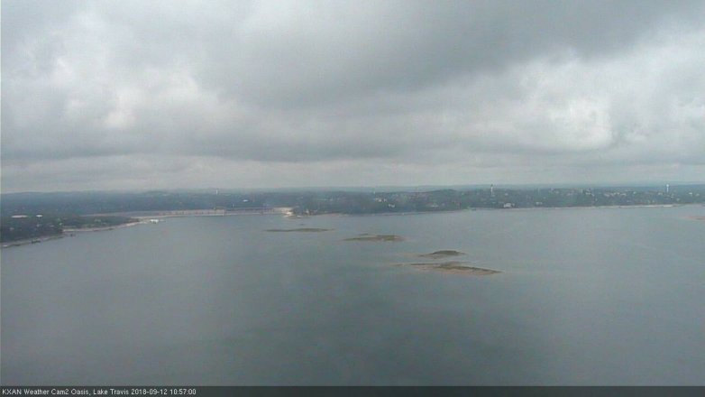 Lake Travis webcam, September 12, 2018 10:00 AM CT
