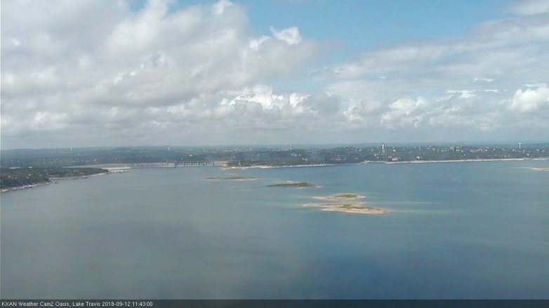 Lake Travis webcam, September 12, 2018 10:45 AM CT
