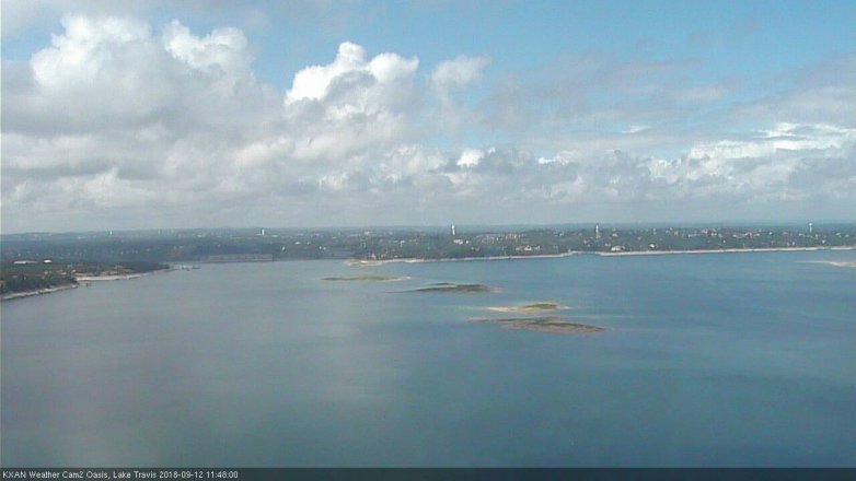 Lake Travis webcam, September 12, 2018 10:50 AM CT