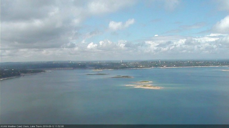 Lake Travis webcam, September 12, 2018 10:55 AM CT