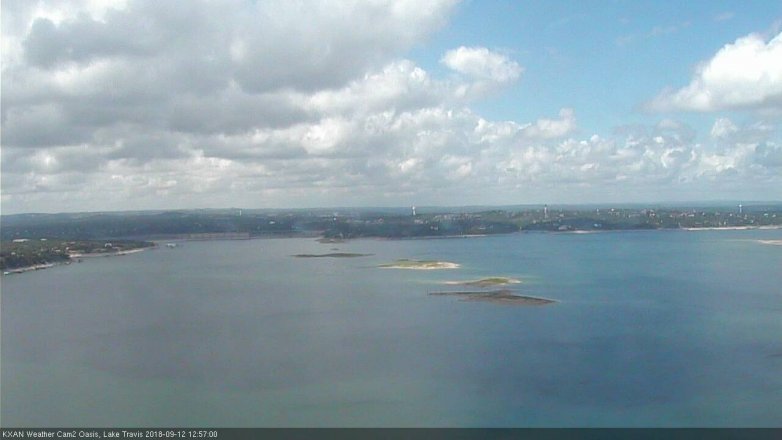 Lake Travis webcam, September 12, 2018 12:00 PM CT
