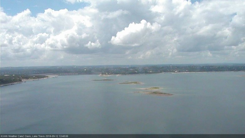 Lake Travis webcam, September 12, 2018 12:50 PM CT