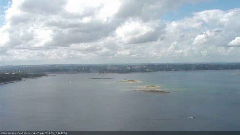 Lake Travis webcam, September 12, 2018 1:15 PM CT