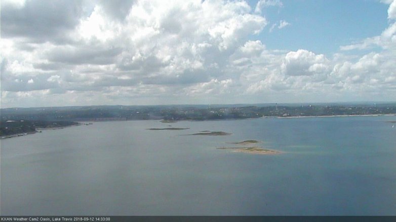 Lake Travis webcam, September 12, 2018 1:35 PM CT