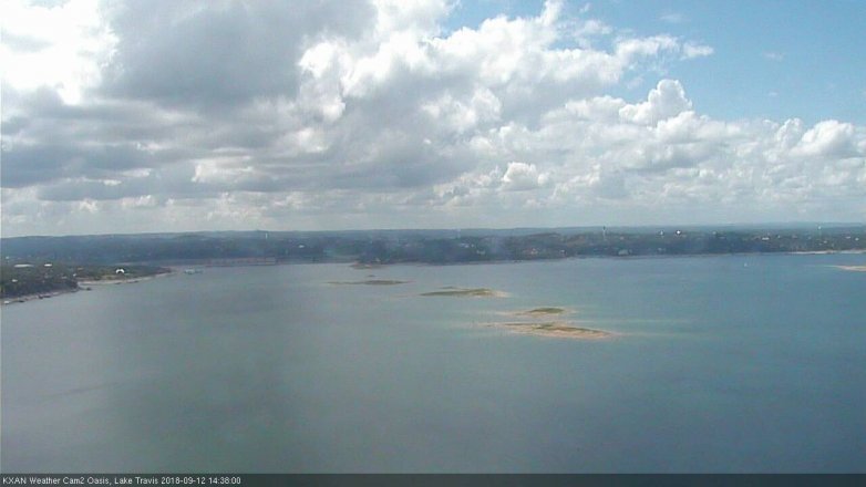 Lake Travis webcam, September 12, 2018 1:40 PM CT