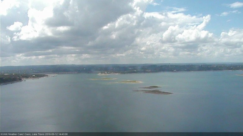 Lake Travis webcam, September 12, 2018 1:45 PM CT