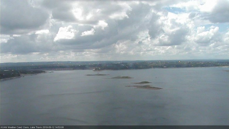 Lake Travis webcam, September 12, 2018 1:55 PM CT