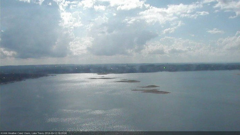 Lake Travis webcam, September 12, 2018 3:30 PM CT
