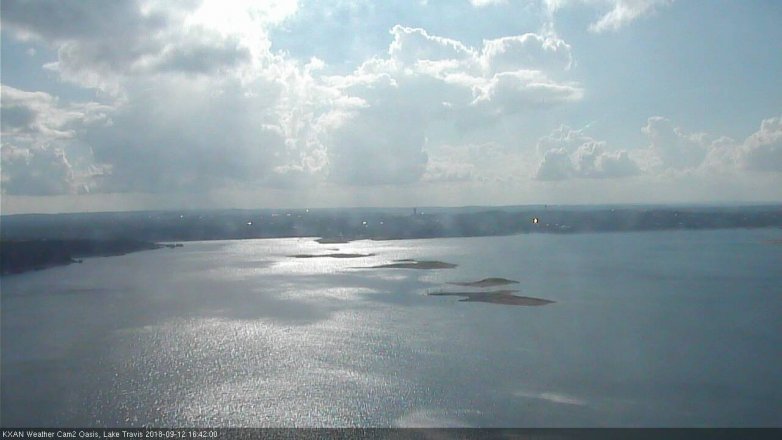 Lake Travis webcam, September 12, 2018 3:45 PM CT