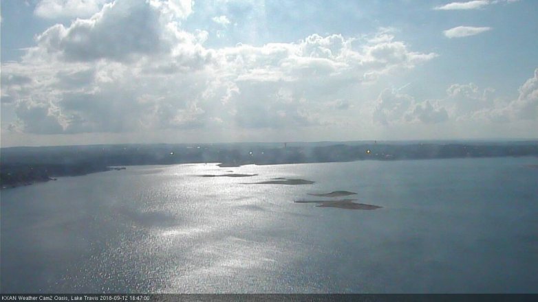 Lake Travis webcam, September 12, 2018 3:50 PM CT