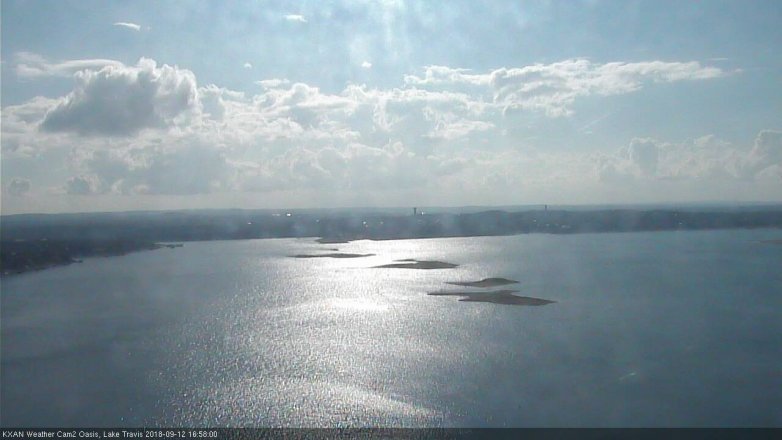 Lake Travis webcam, September 12, 2018 4:00 PM CT