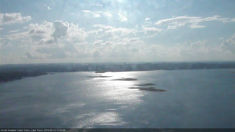Lake Travis webcam, September 12, 2018 4:05 PM CT