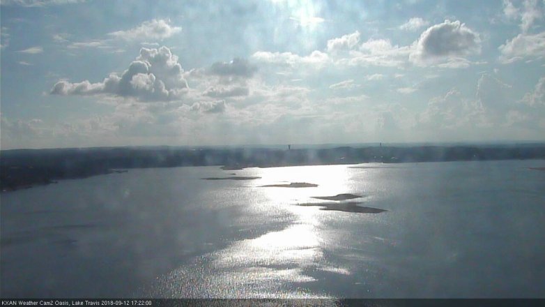 Lake Travis webcam, September 12, 2018 4:25 PM CT