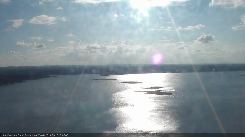 Lake Travis webcam, September 12, 2018 4:35 PM CT