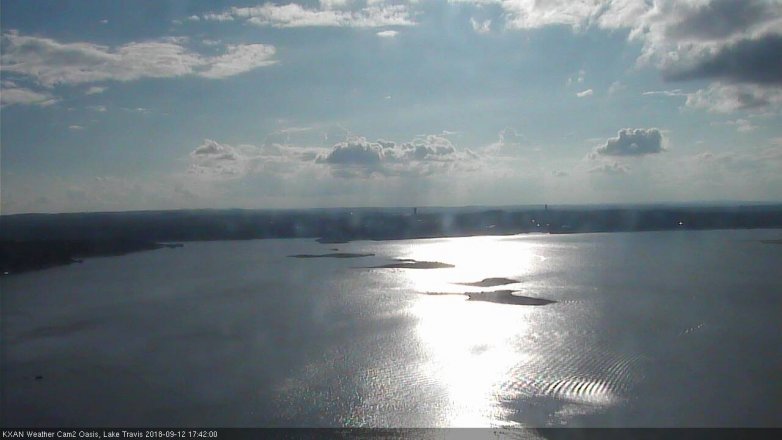 Lake Travis webcam, September 12, 2018 4:45 PM CT