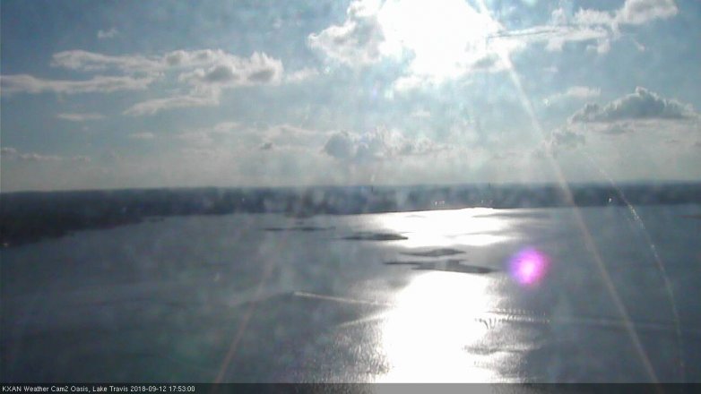 Lake Travis webcam, September 12, 2018 4:55 PM CT