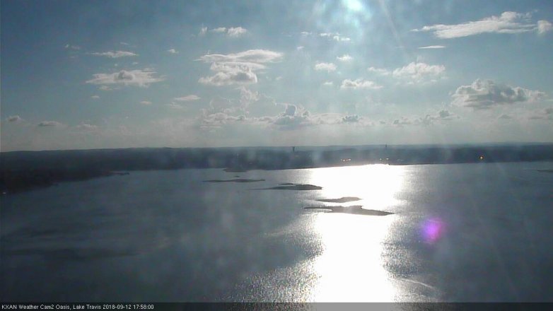 Lake Travis webcam, September 12, 2018 5:00 PM CT