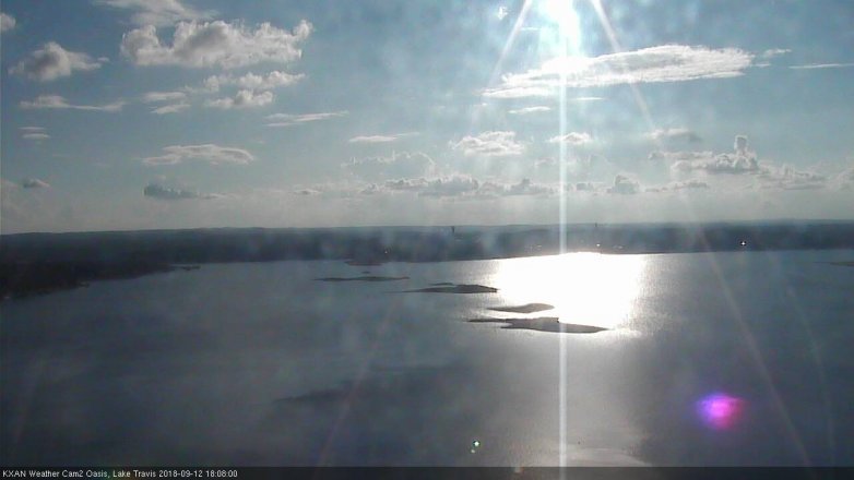 Lake Travis webcam, September 12, 2018 5:10 PM CT