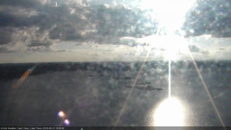 Lake Travis webcam, September 12, 2018 5:40 PM CT