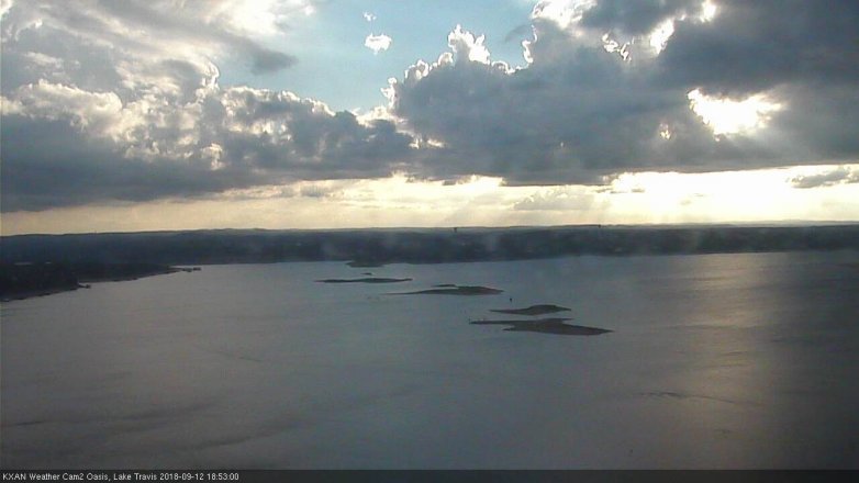 Lake Travis webcam, September 12, 2018 5:55 PM CT