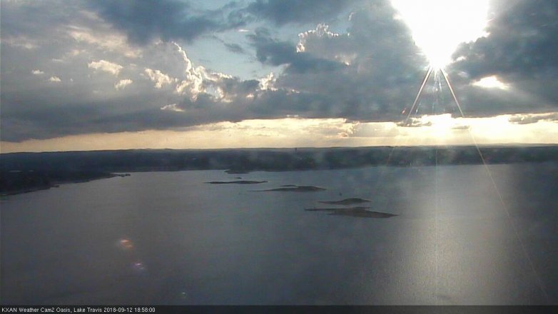 Lake Travis webcam, September 12, 2018 6:00 PM CT