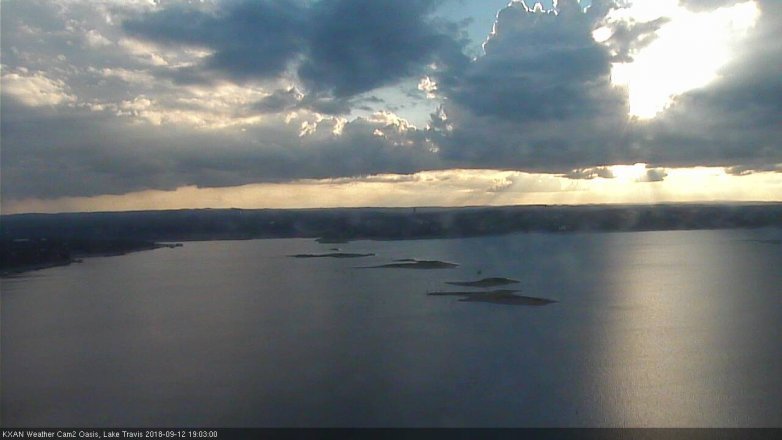 Lake Travis webcam, September 12, 2018 6:05 PM CT