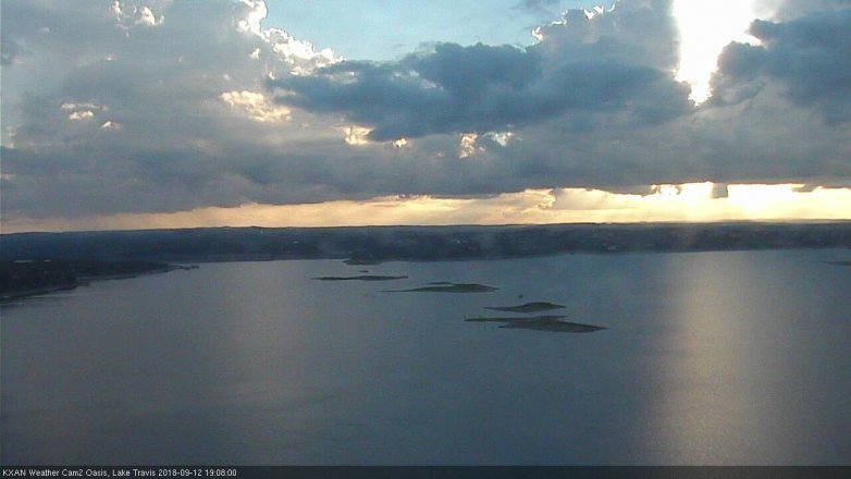 Lake Travis webcam, September 12, 2018 6:10 PM CT