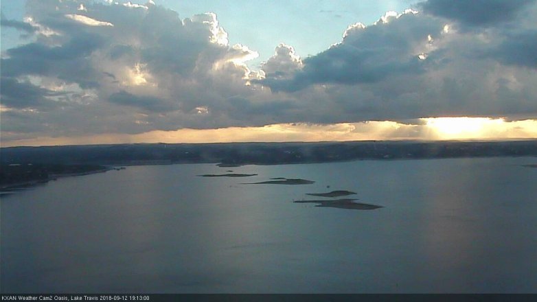 Lake Travis webcam, September 12, 2018 6:15 PM CT