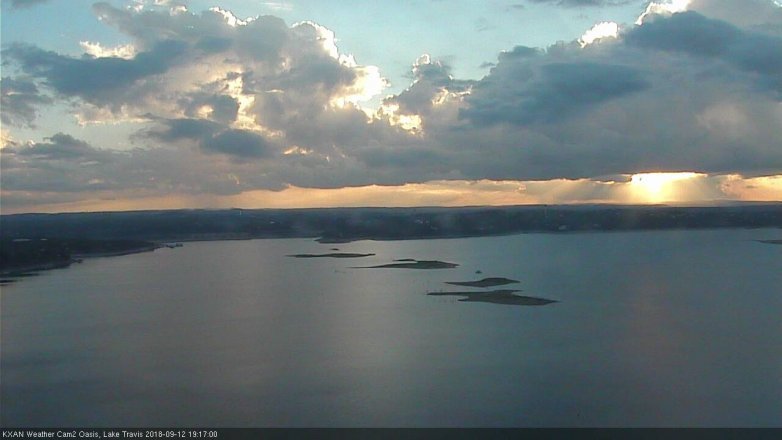 Lake Travis webcam, September 12, 2018 6:20 PM CT
