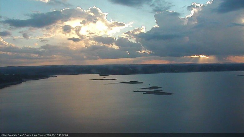 Lake Travis webcam, September 12, 2018 6:25 PM CT