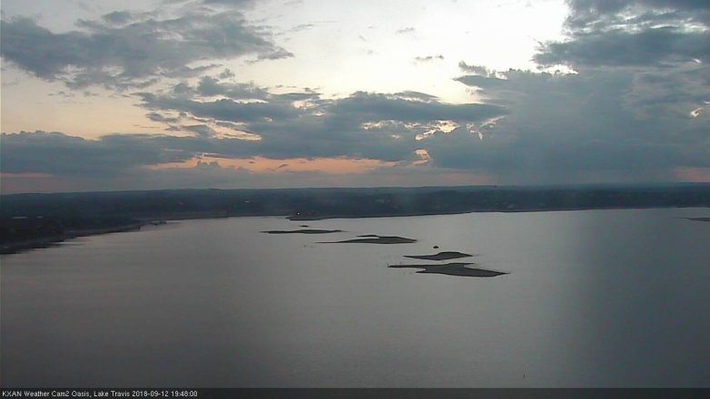 Lake Travis webcam, September 12, 2018 6:50 PM CT