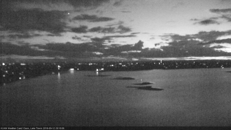Lake Travis webcam, September 12, 2018 7:20 PM CT