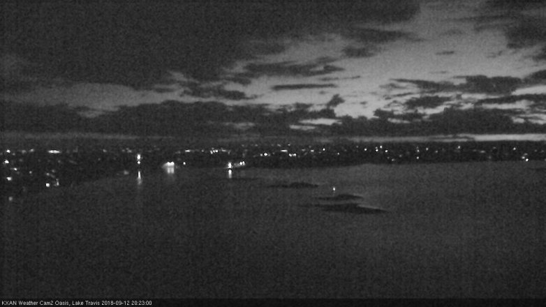 Lake Travis webcam, September 12, 2018 7:25 PM CT