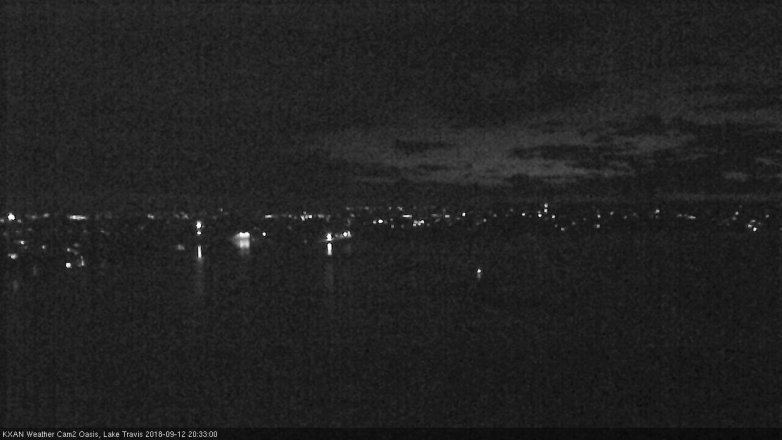 Lake Travis webcam, September 12, 2018 7:35 PM CT