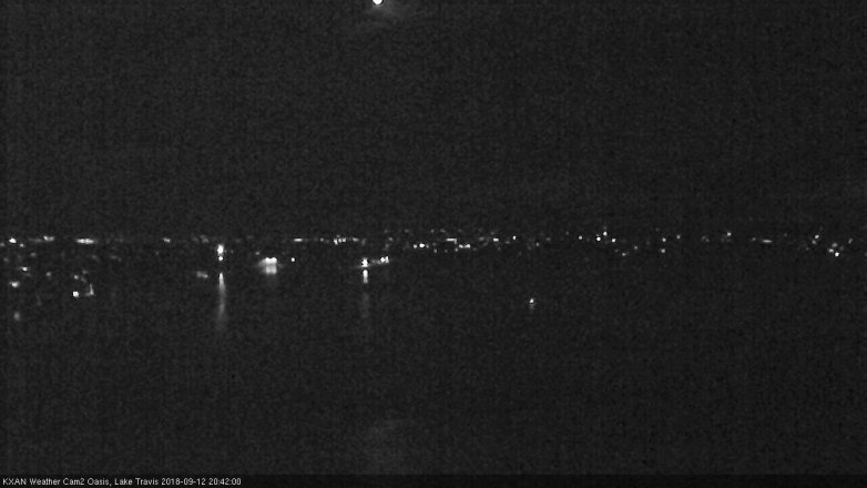 Lake Travis webcam, September 12, 2018 7:45 PM CT