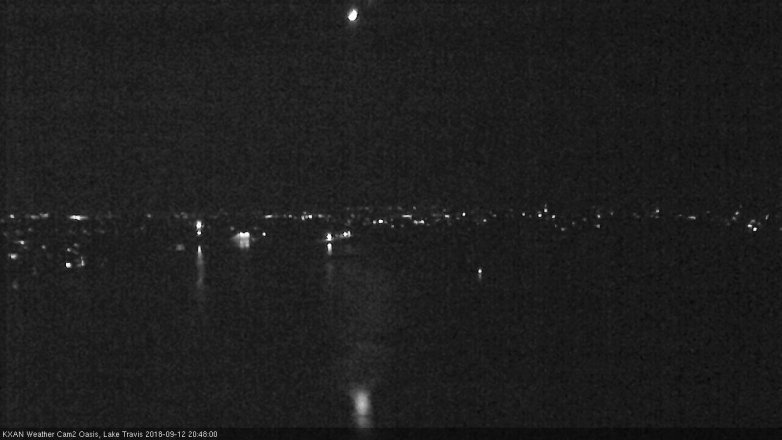 Lake Travis webcam, September 12, 2018 7:50 PM CT