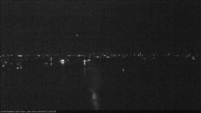 Lake Travis webcam, September 12, 2018 7:55 PM CT