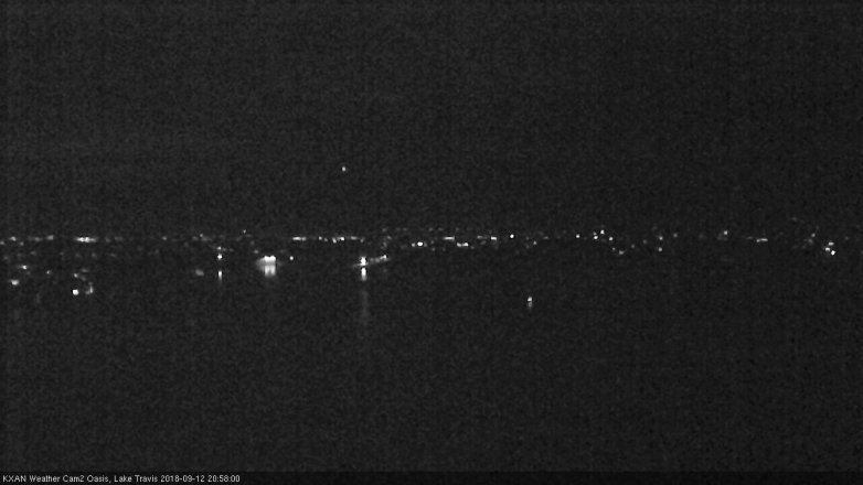 Lake Travis webcam, September 12, 2018 8:00 PM CT