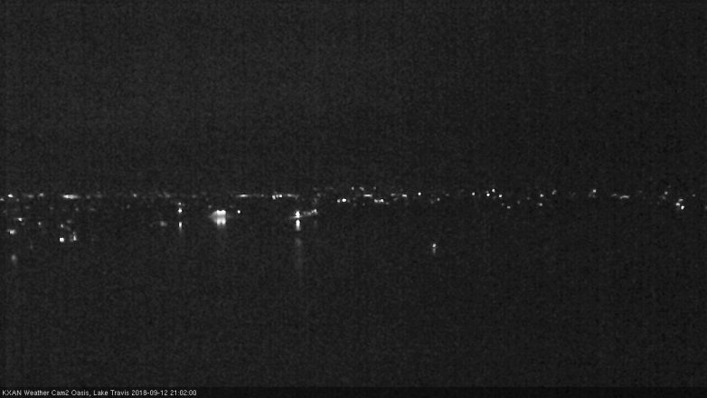 Lake Travis webcam, September 12, 2018 8:05 PM CT