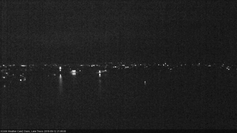 Lake Travis webcam, September 12, 2018 8:10 PM CT