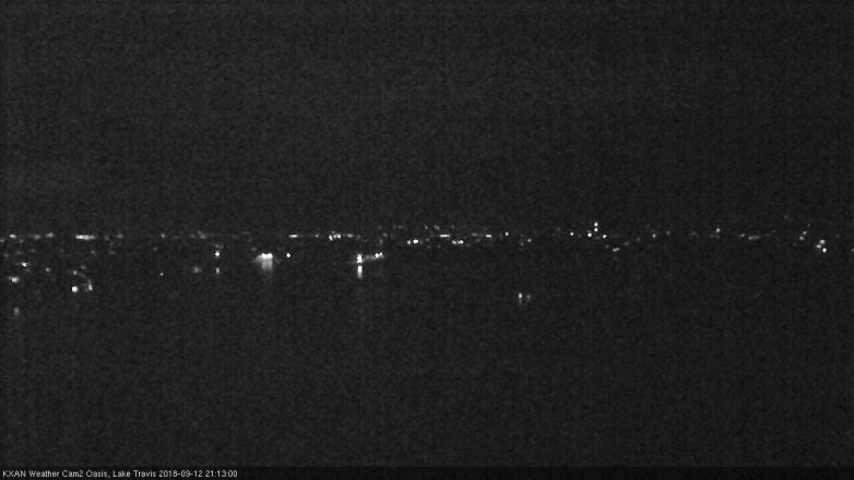 Lake Travis webcam, September 12, 2018 8:15 PM CT