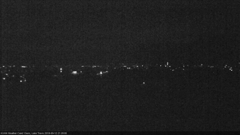 Lake Travis webcam, September 12, 2018 8:30 PM CT