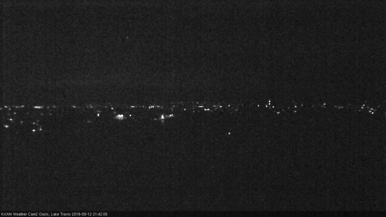 Lake Travis webcam, September 12, 2018 8:45 PM CT