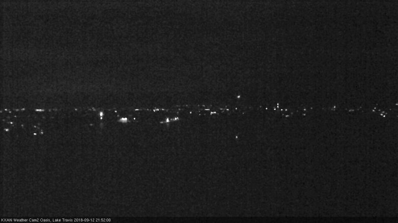 Lake Travis webcam, September 12, 2018 8:55 PM CT