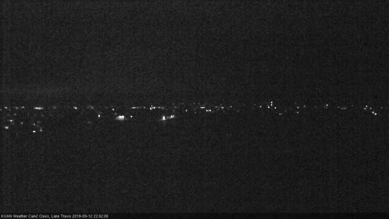 Lake Travis webcam, September 12, 2018 9:05 PM CT