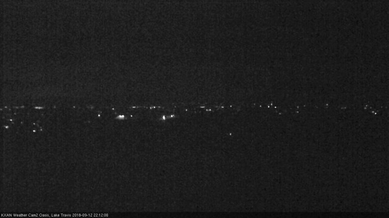 Lake Travis webcam, September 12, 2018 9:15 PM CT