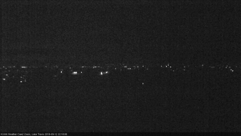 Lake Travis webcam, September 12, 2018 9:20 PM CT