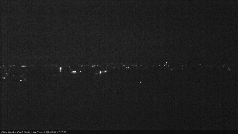 Lake Travis webcam, September 12, 2018 9:25 PM CT
